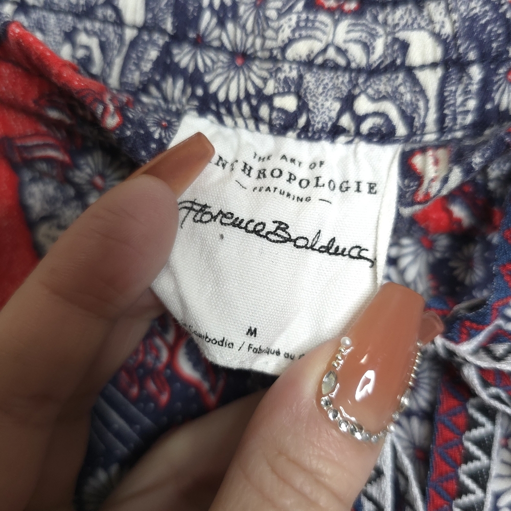 Anthropologie Florence Balducci Menagerie Flannel Sleep Pants Medium Floral - Picture 9 of 11